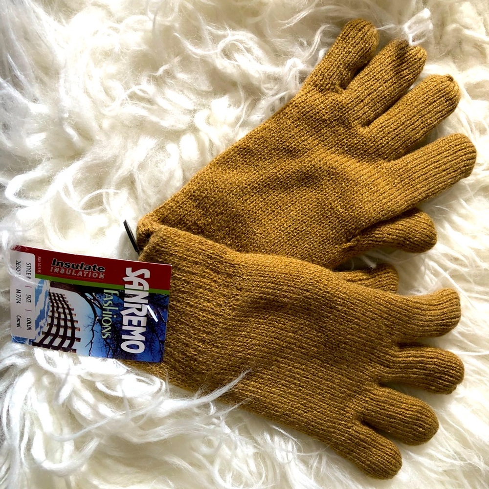 *NWT* SANREMO GLOVES🧤 Women's, Insulated Fashion Knitted, Camel